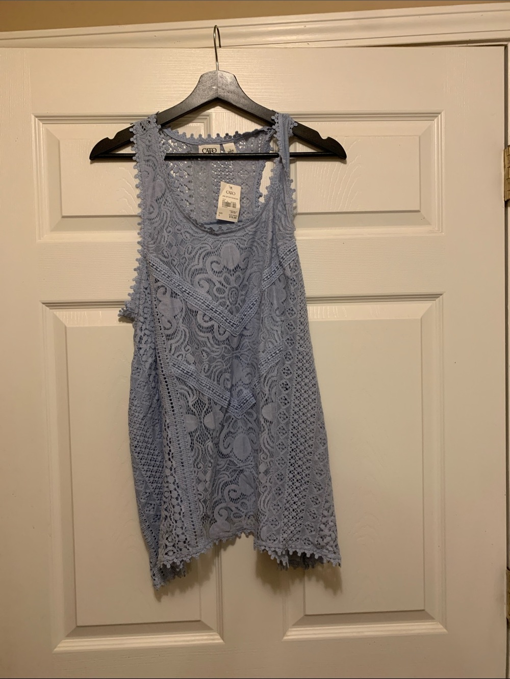 Cato Light Blue Lace Camisole Tank